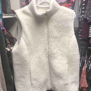 Cream Colored Fuzzy Vest